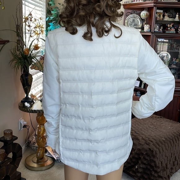 Brand New Nike Aeroloft Ventilated Lightweight Warmth Golf Cream Zippered Jacket - Picture 8 of 16